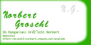 norbert groschl business card